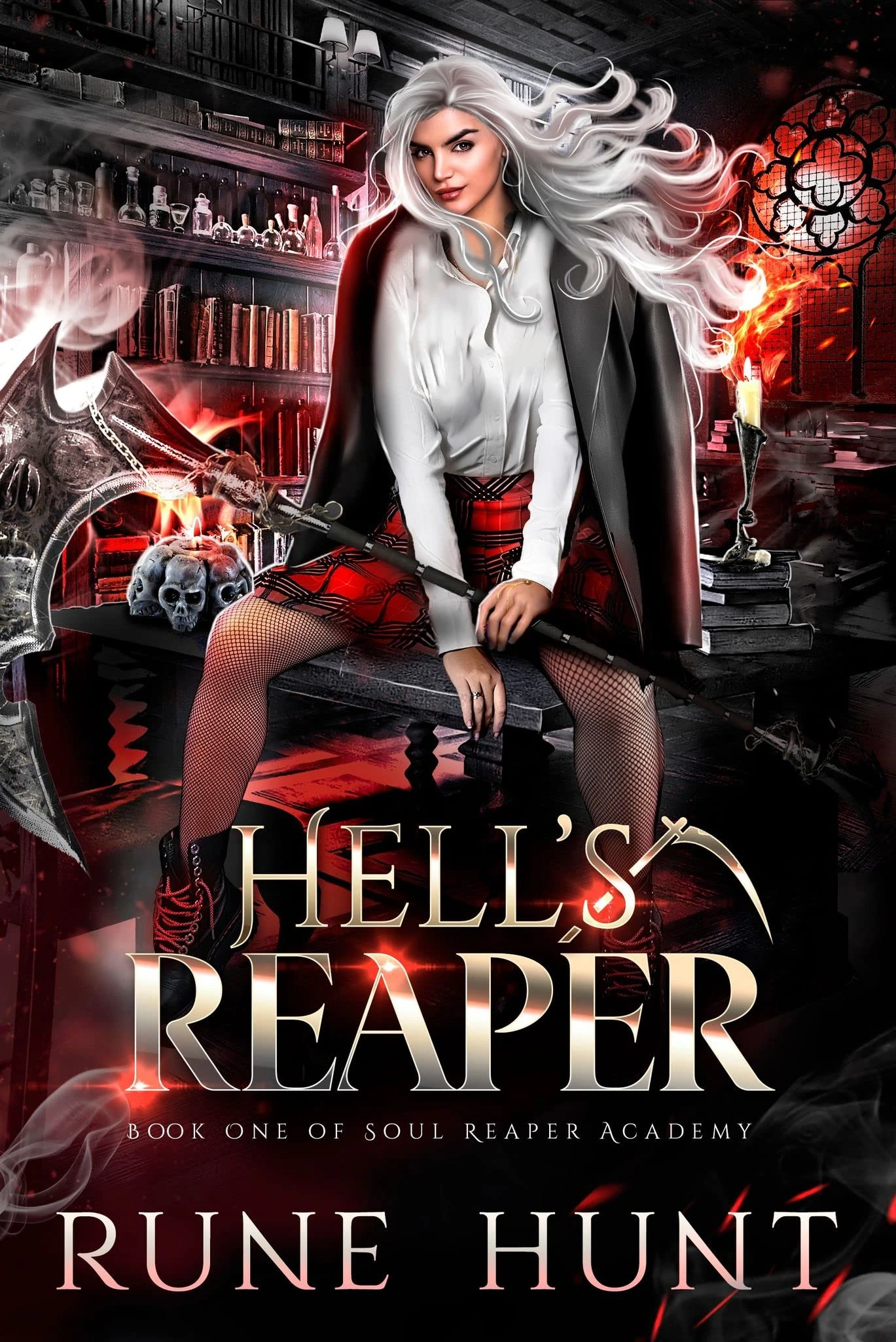 Hell’s Reaper: A Reverse Harem Hellhound Shifter Romance (Soul Reaper Academy Book 1)
